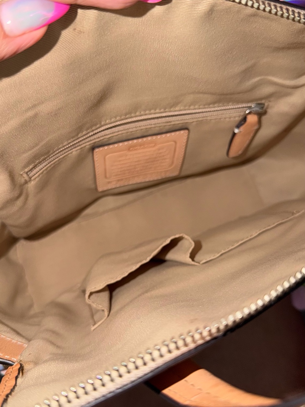 Coach Bleecker Signature Mini Riley Carryall, - Picture 6 of 8